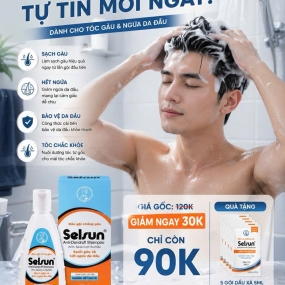 Dầu gội Selsun chống gàu, sạch gàu & hết ngứa da đầu Selsun Anti-Dandruff Shampoo 100ml (freship)