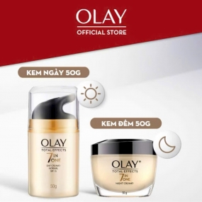 Kem Dưỡng Ban Đêm OLAY Total Effects 7in1 Hạn Chế Và Bảo Vệ Da Khỏi 7 Dấu Hiệu Lão Hóa 50G