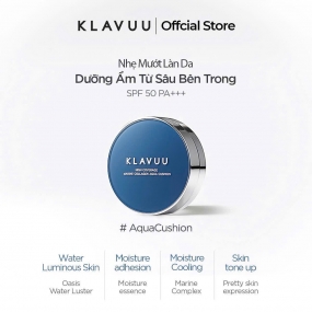 Phấn nước Cushion KLAVUU Hàn Quốc Urban Aqua cao cấp chiết xuất Ngọc Trai