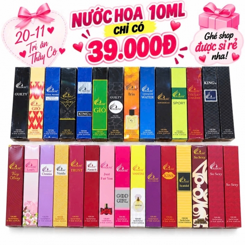 Nước Hoa Charrme 10ml Nam Nữ