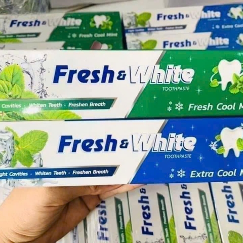Kem đánh răng Fresh White 160g Thái Lan combo 6 tuýt (freship)
