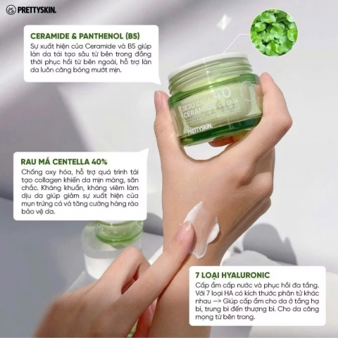 Kem Dưỡng Ẩm Rau Má Kiềm Dầu Dành Cho Da Mụn Da Dầu Nhạy Cảm Cỏ Mềm 50g