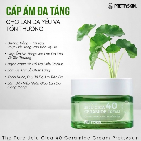 Kem Dưỡng Ẩm Rau Má Kiềm Dầu Dành Cho Da Mụn Da Dầu Nhạy Cảm Cỏ Mềm 50g