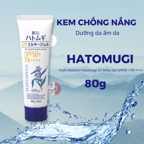 Kem chống nắng Hatomugi SPF 50 PA+++ 80ml- Kem chống nắng ý dĩ
