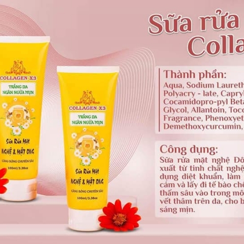 SỮA RỬA MẶT NGHỆ MẬT ONG COLLAGEN X3 MỸ PHẨM ĐÔNG ANH 100ML