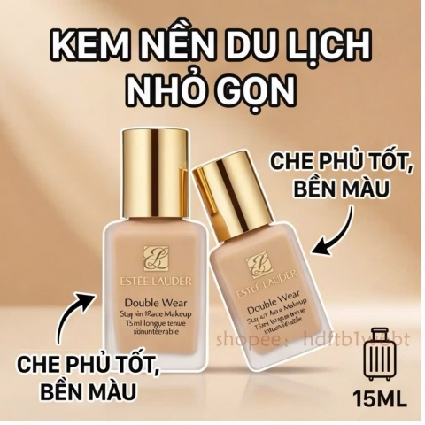 ESTEE LAUDER Double Wear Stay-in-Place Makeup 15ml Kem nền hàng chính hãng Dịu nhẹ (freship)