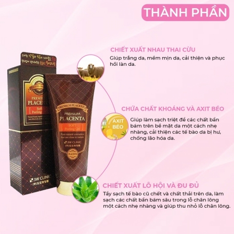 Sữa rữa mặt nhau thai cừu 3W Clinic Hàn Quốc