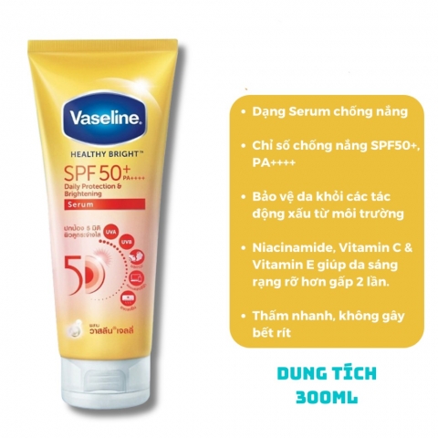 Sữa dưỡng trắng da chống nắng Vaseline 50x..