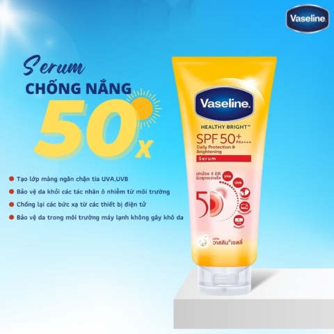 Sữa dưỡng trắng da chống nắng Vaseline 50x..