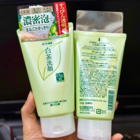 Sửa rửa mặt trà xanh Rohto - - Sữa rửa mặt trà xanh Nhật Bản Rohto Shirochasou Green Tea Foam cho da dầu/ mụn