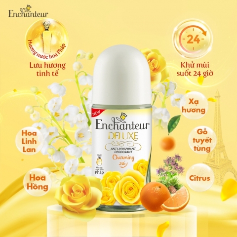 Lăn Khử Mùi Enchanteur Hương Nước Hoa -Khô Thoáng 24H