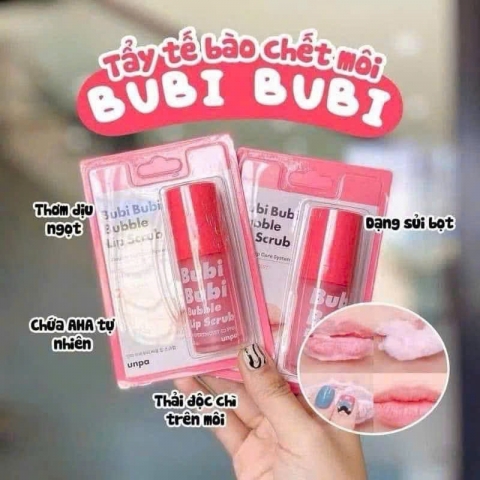 Geo Tẩy Tế Bào Chết Môi Sủi Bọt Bubi Bubi Bubble lip Scrub Hàn Quốc