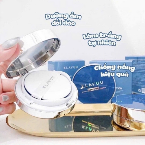 Phấn nước Cushion KLAVUU Hàn Quốc Urban Aqua cao cấp chiết xuất Ngọc Trai