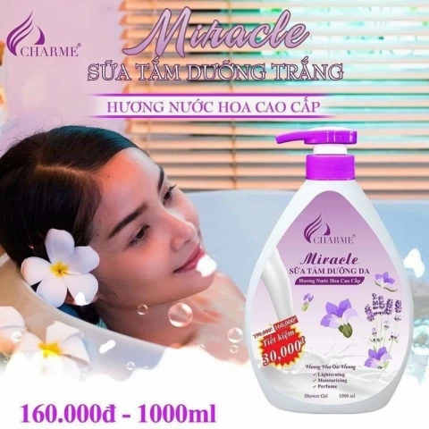 Sữa Tắm Dưỡng Trắng Da Miracle Hương Nước Hoa