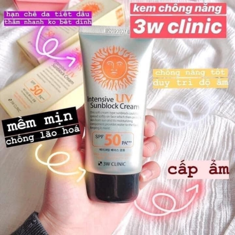 Kem chống nắng 3W Clinic Hàn Quốc (freship)