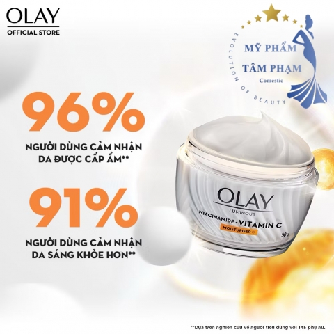 Kem Dưỡng & Serum Olay Luminous Niacinamide + Vitamin C Mờ Vết Thâm, Đốm Nâu, Dưỡng Sáng Da 50g