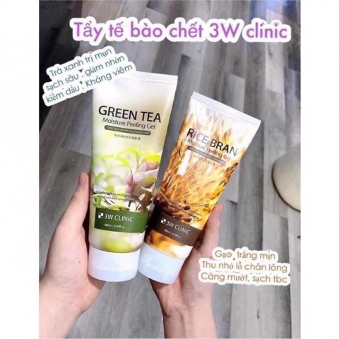 Tẩy Tế Bào Chết Gạo 3W Clinic - Tẩy Tế Bào Chết 3w trà xanh
