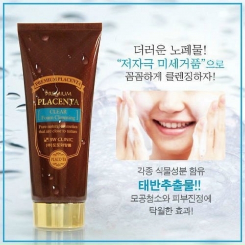 Sữa rữa mặt nhau thai cừu 3W Clinic Hàn Quốc