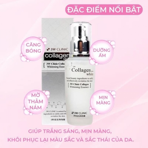 NƯỚC HOA HỒNG TRẮNG DA 3W CLINIC COLAGEN HÀN QUỐC 150ML
