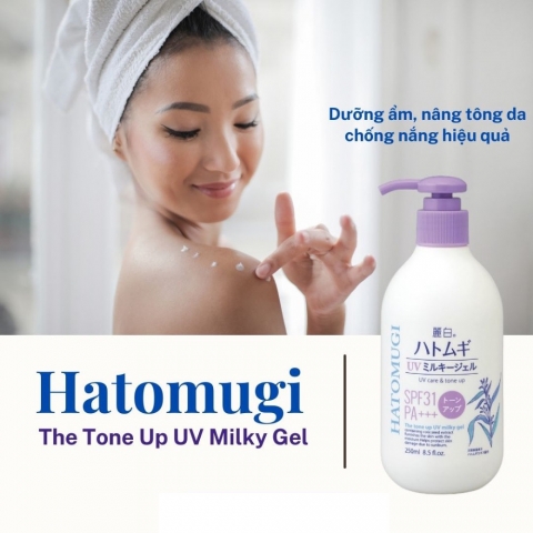 Dưỡng Trắng Da Nâng Tông - Chống Nắng Hatomugi SPF31+++