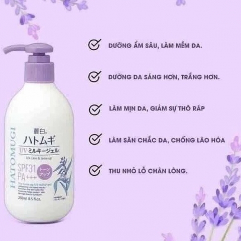 Dưỡng Trắng Da Nâng Tông - Chống Nắng Hatomugi SPF31+++